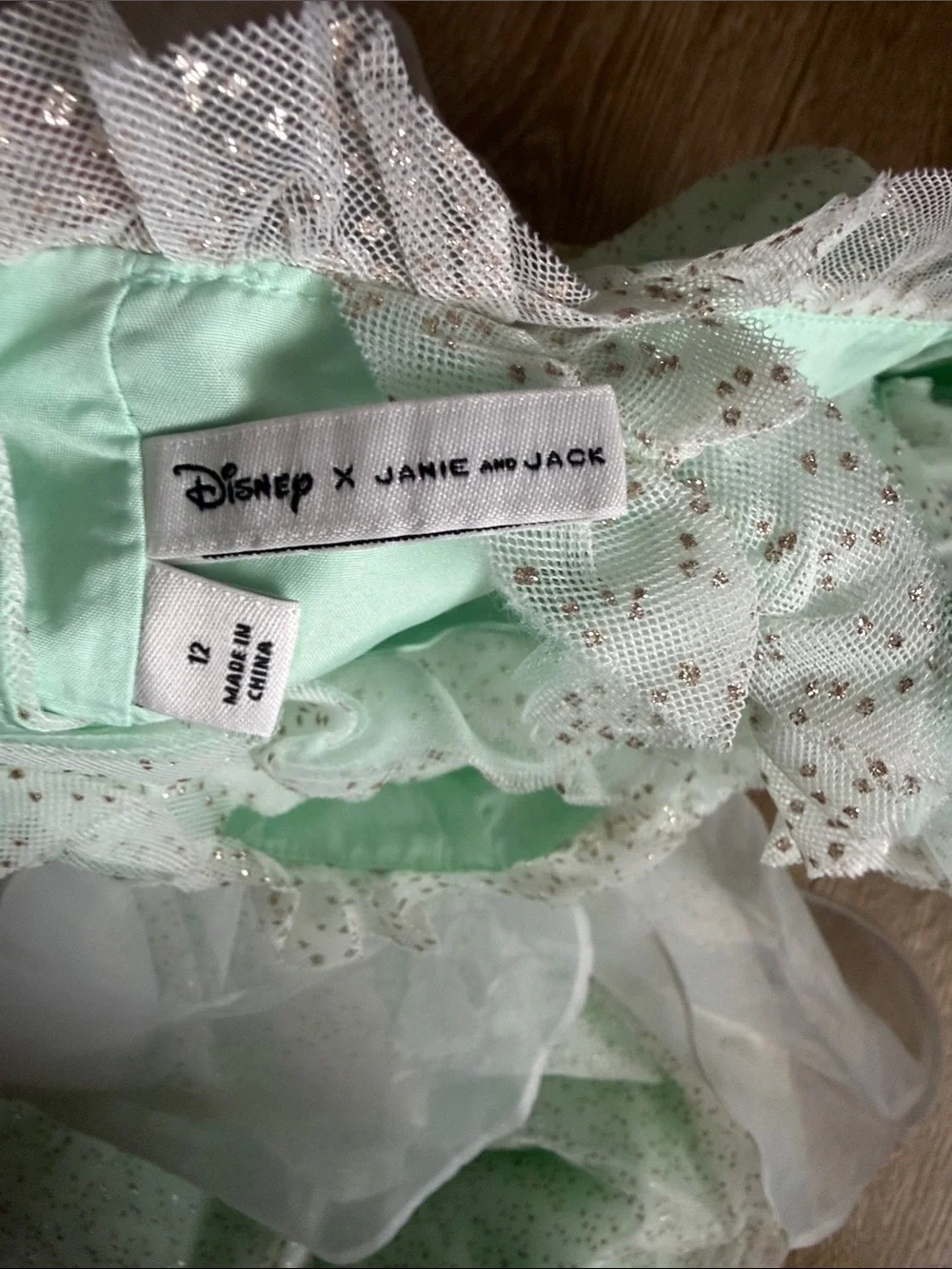 Disney Janie and jack Mint Sparkle Tulle Party Dress